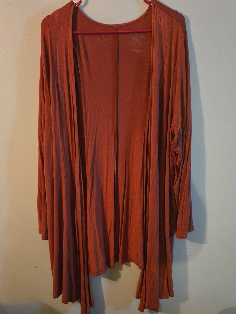 torrid Super Soft Knit Cardigan in Rust Orange